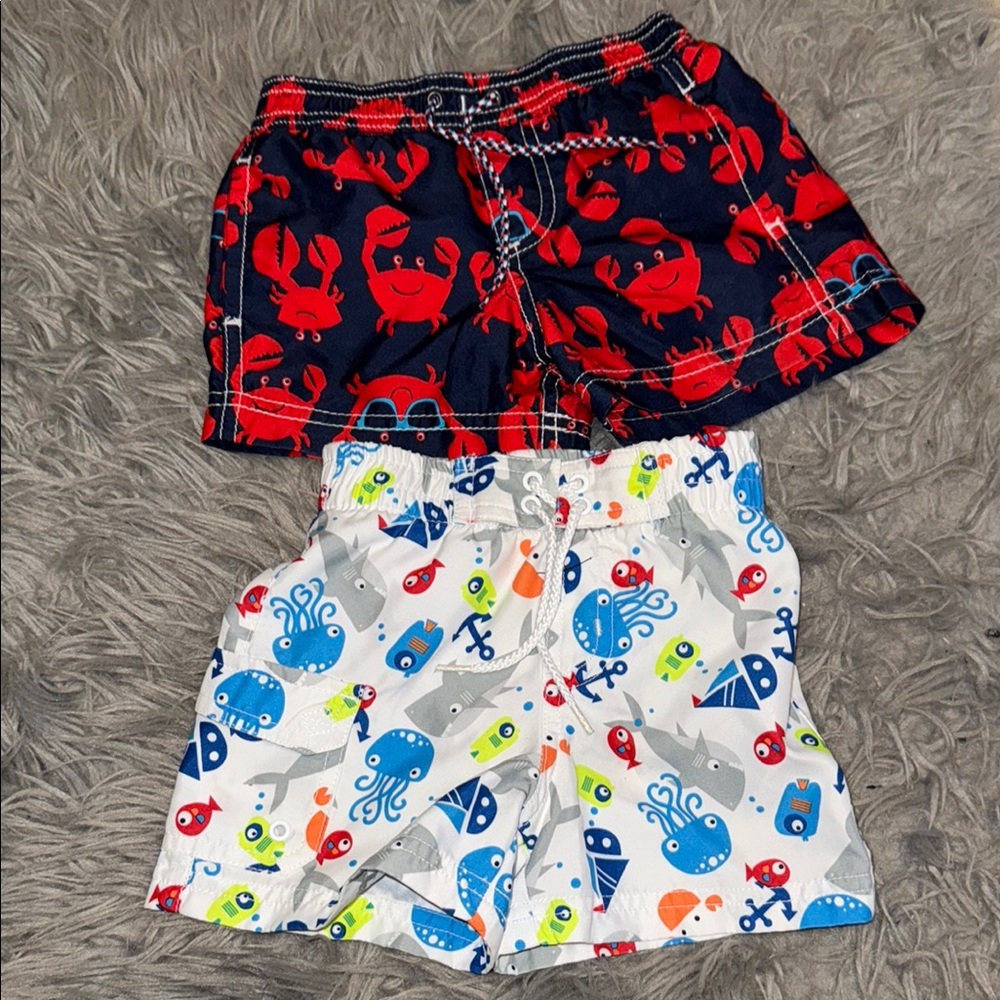 2pack Carter's Kids Shorts Set - Red and White